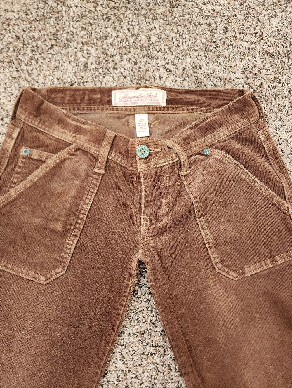 Vintage Abercrombie & Fitch Chocolate Brown Flare Pants - Picture 6 of 10